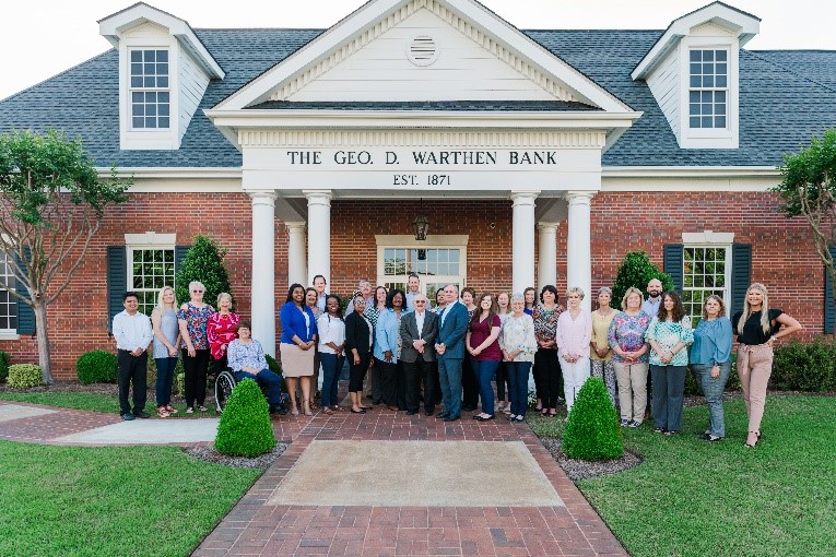 Employees Outside Bank Present